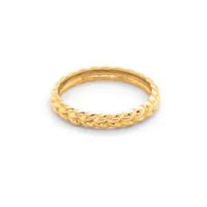 10K Yellow Gold Herringbone Band