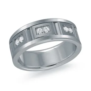 14K White Gold Ring from the Tantalum Collection by Malo - MRDTN-046-8WD