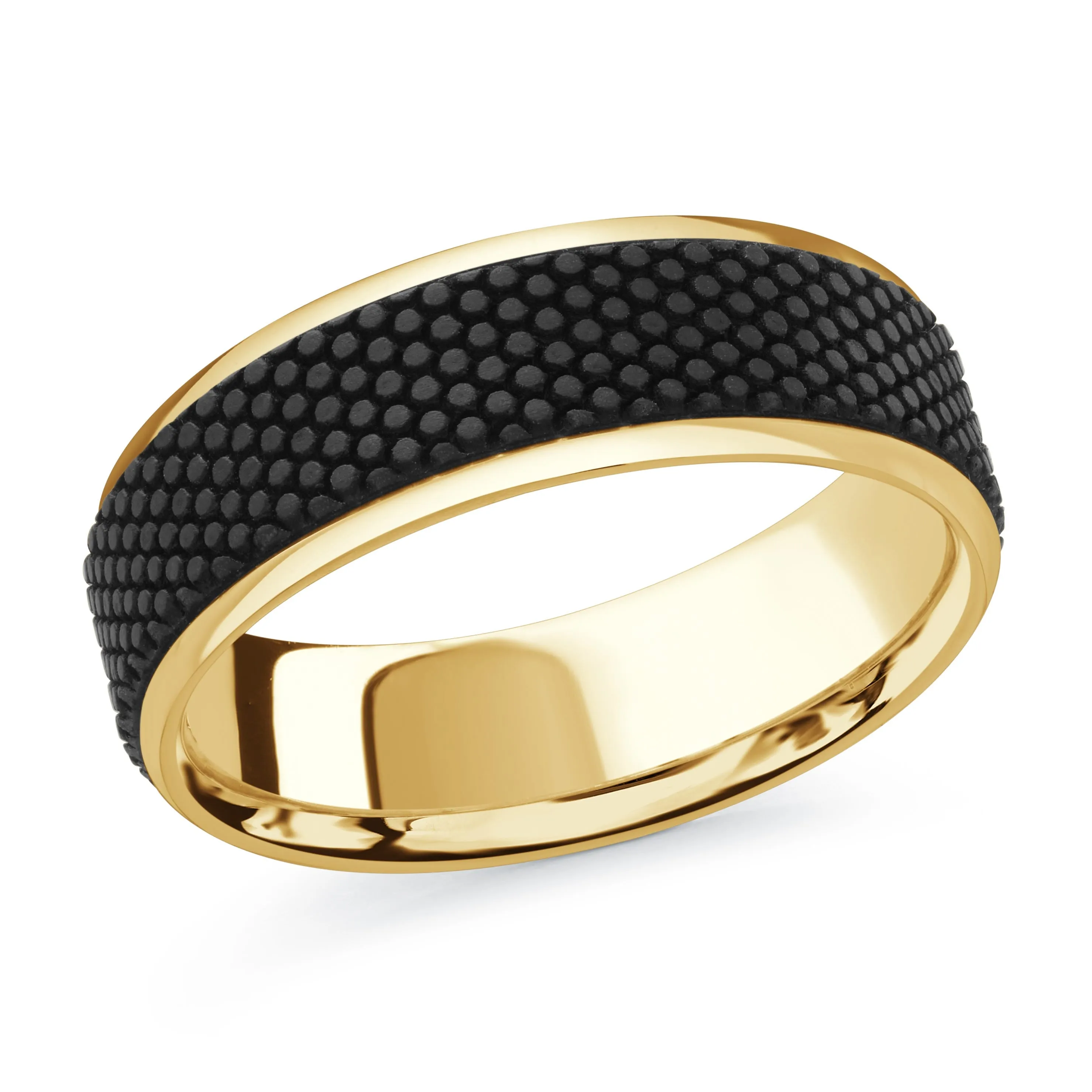 14K Yellow Gold Ring from the Noir Collection by Malo - MRDA-083-7Y