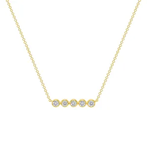 14K  YG Mini Senna Diamond Necklace