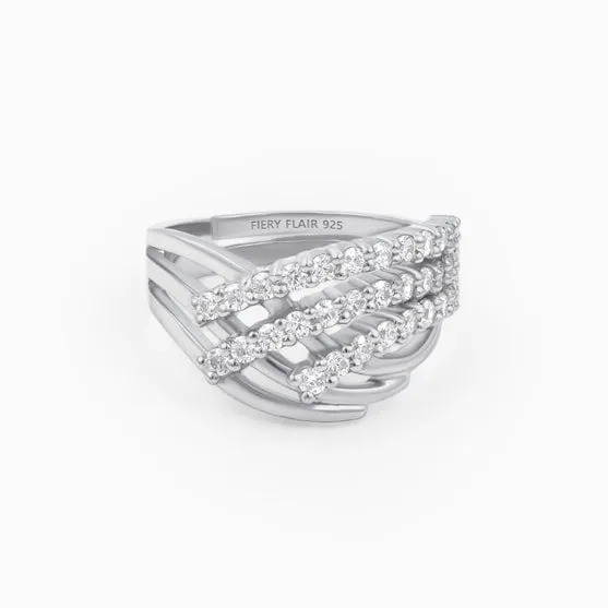 925 Silver Crossover Classic Ring