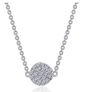 9N022CLP Simulated Diamond Circle Necklace