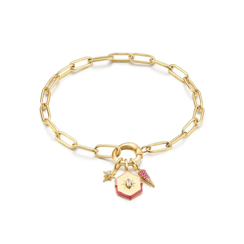 Ania Haie Pop Charms Gold Sunset Charm Bracelet