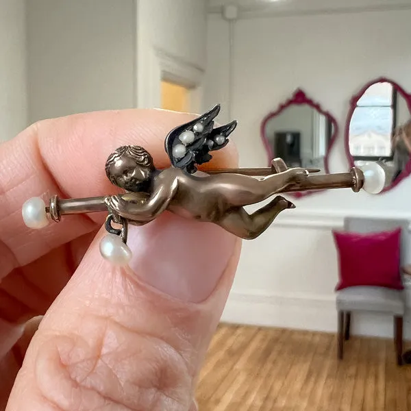 Antique Cherub Pin