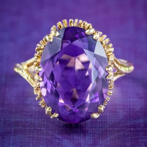 Antique Victorian Amethyst Ring 8ct Amethyst