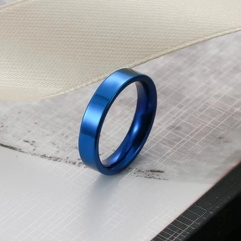 Casual Simple Style Circle Titanium Steel Plating Rings