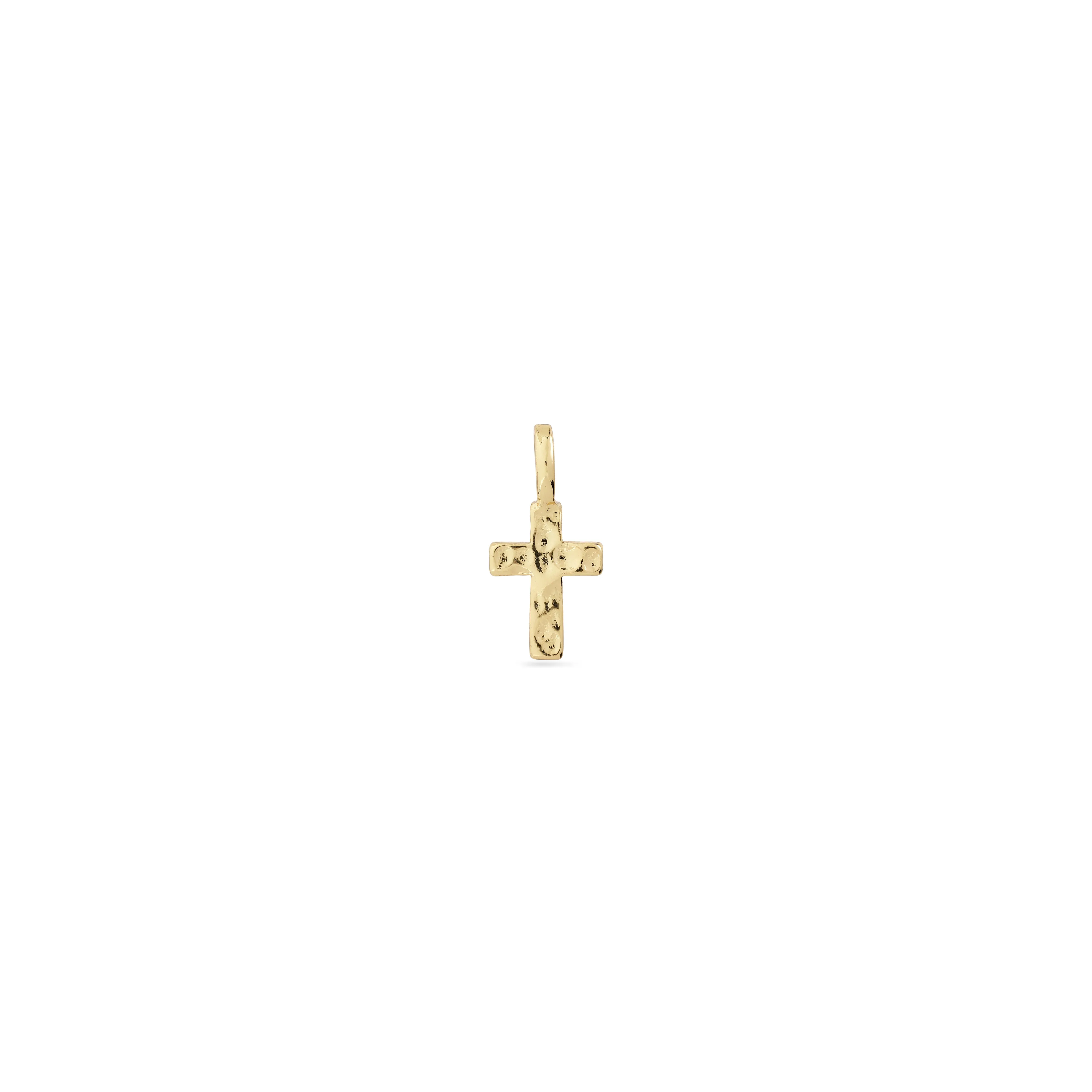 CHARM recycled cross pendant gold-plated