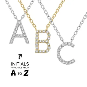 Classic Initial Diamond Necklace