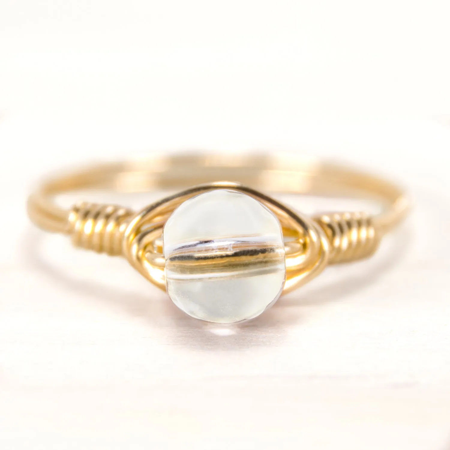 Clear Quartz Simple Ring