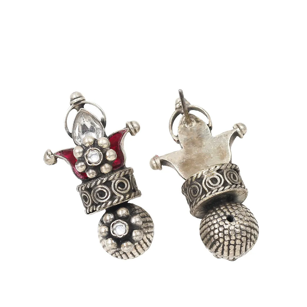 Crafted Grace: Sangeeta Boochra Signature Silver Earrings