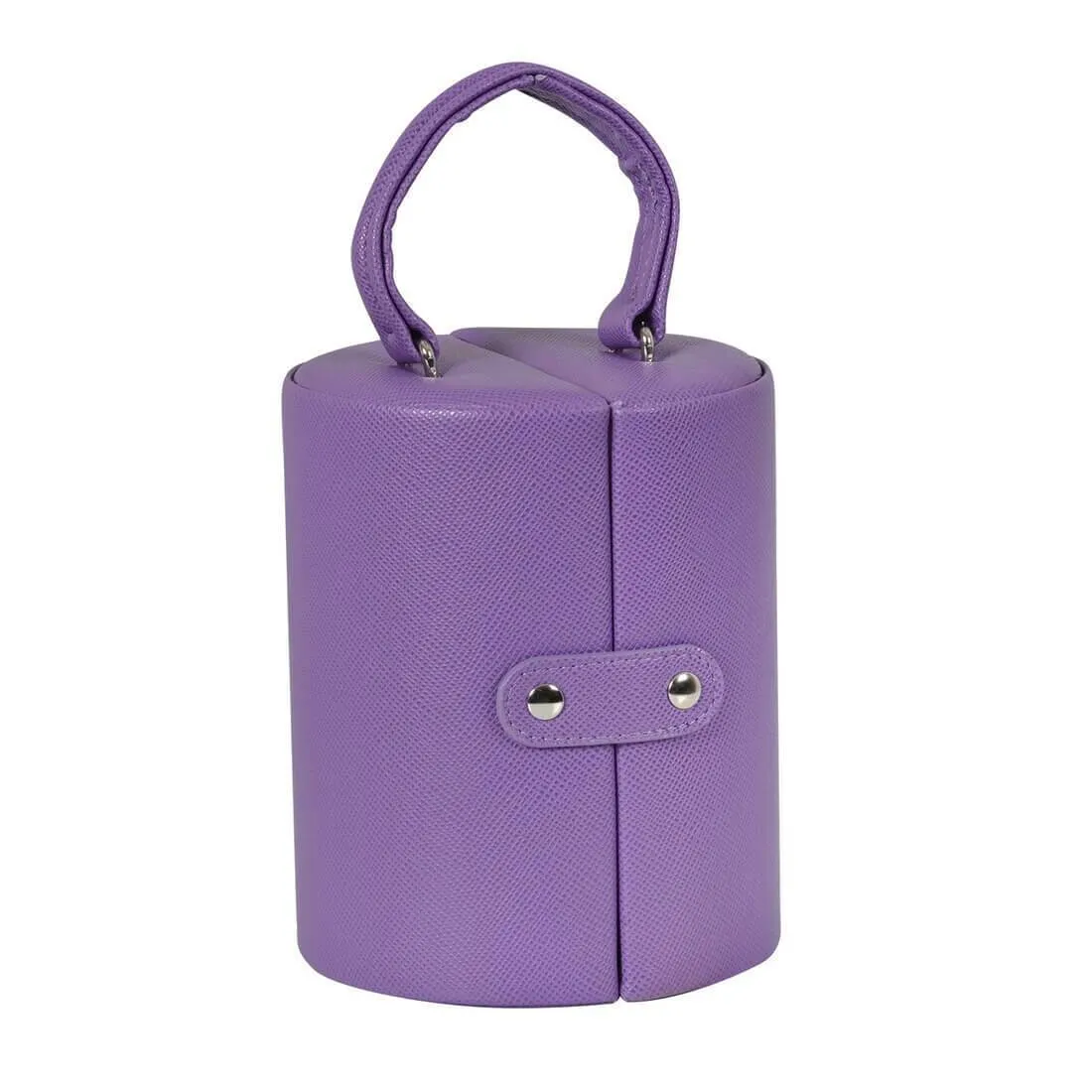 Cylinder Barrel Shaped Jewellery Box With Three Tiers