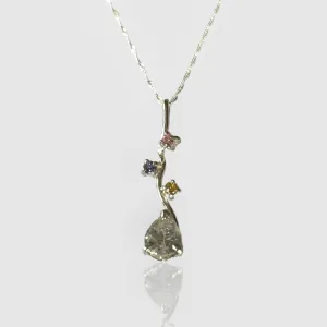 Delicate Cubic Zirconia Teardrop Pendant