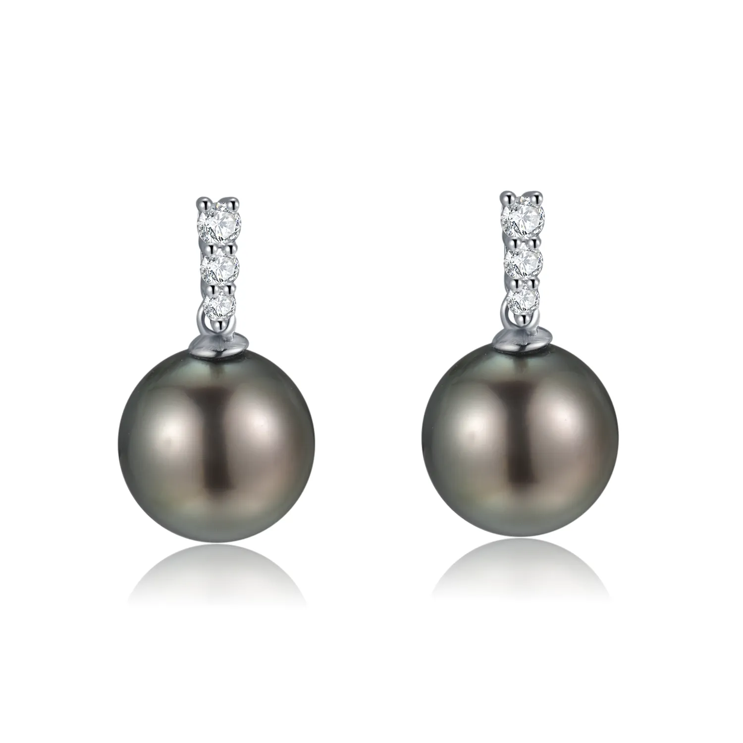 Diamond black Sea Pearls Earrings