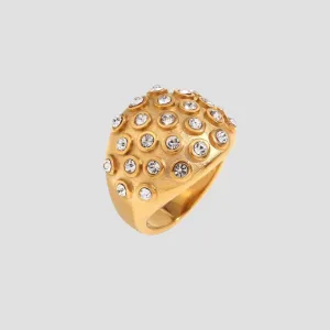 Dome Gemstone 18k Gold Ring