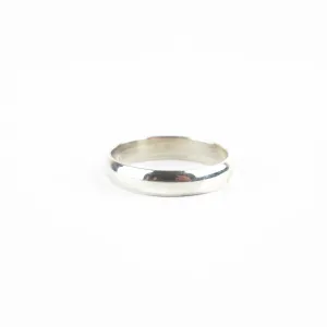 Engravable Simple Sterling Silver Band