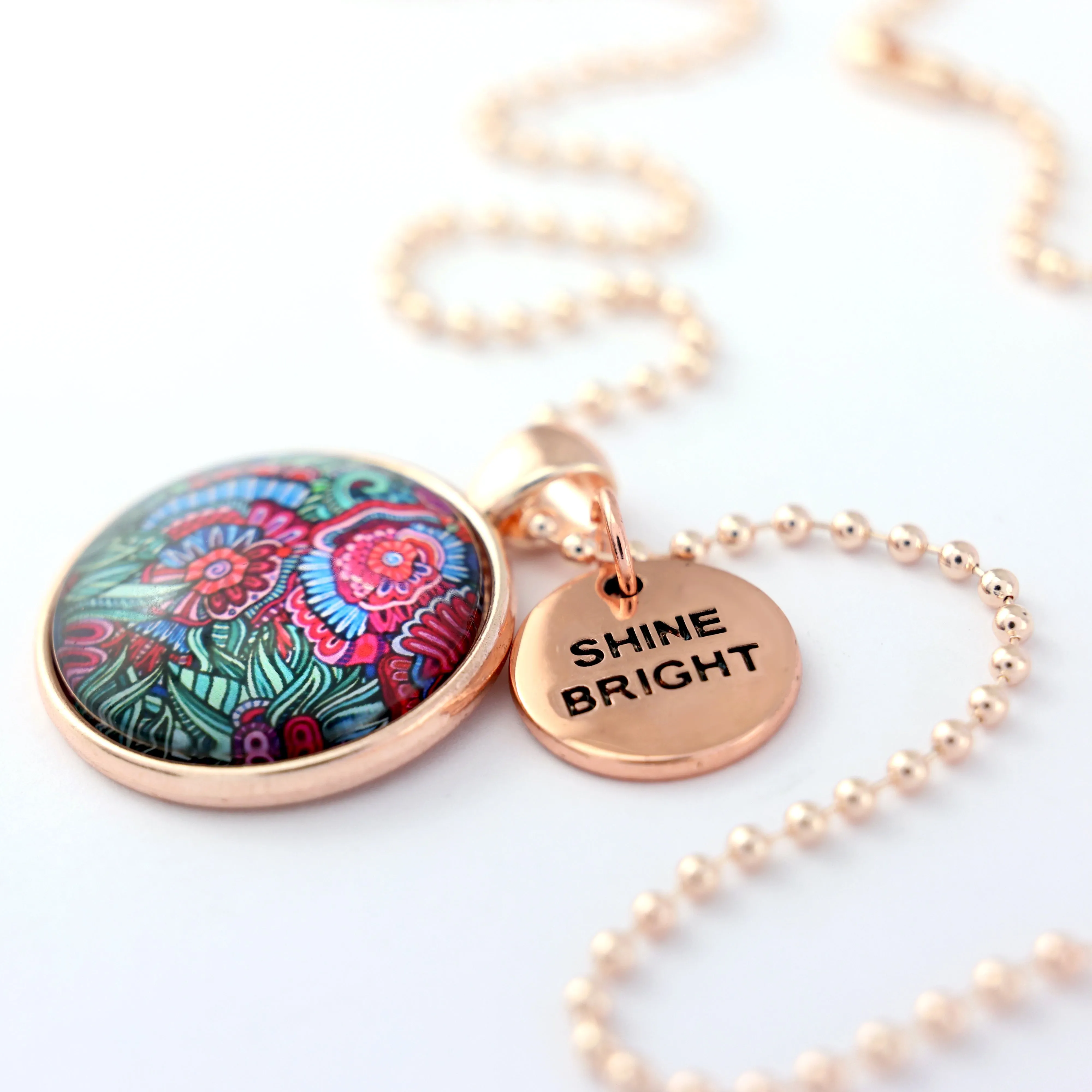 FLORAL WONDERS - Rose Gold 'SHINE BRIGHT' Necklace - Lillian (10712)