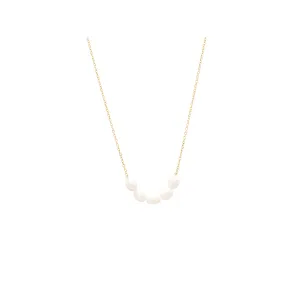 Freshwater Pearl Strand Simple Dainty Gold Necklace