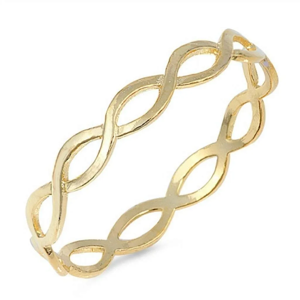 Gold Braided Sterling Silver Ring