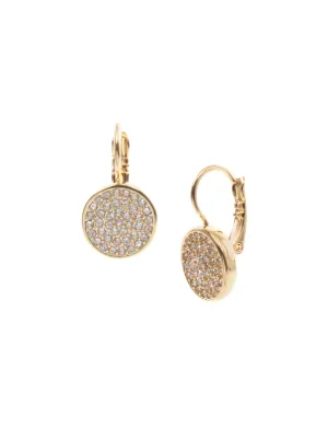 Gold Pave Drop Earrings