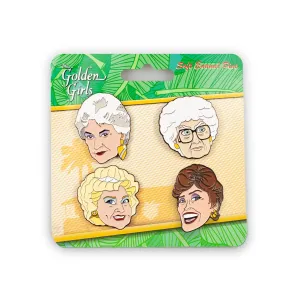 Golden Girls Collector Enamel Pin Set, 4 Pieces