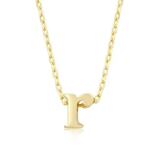 Golden Initial R Pendant