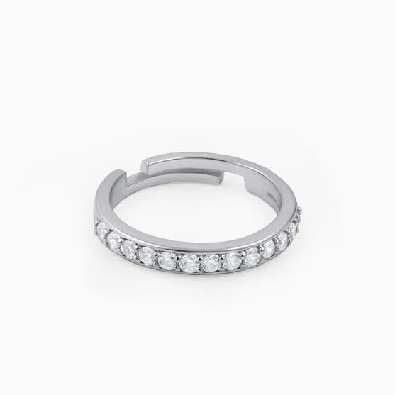 Half Eternity Stylish Silver Band