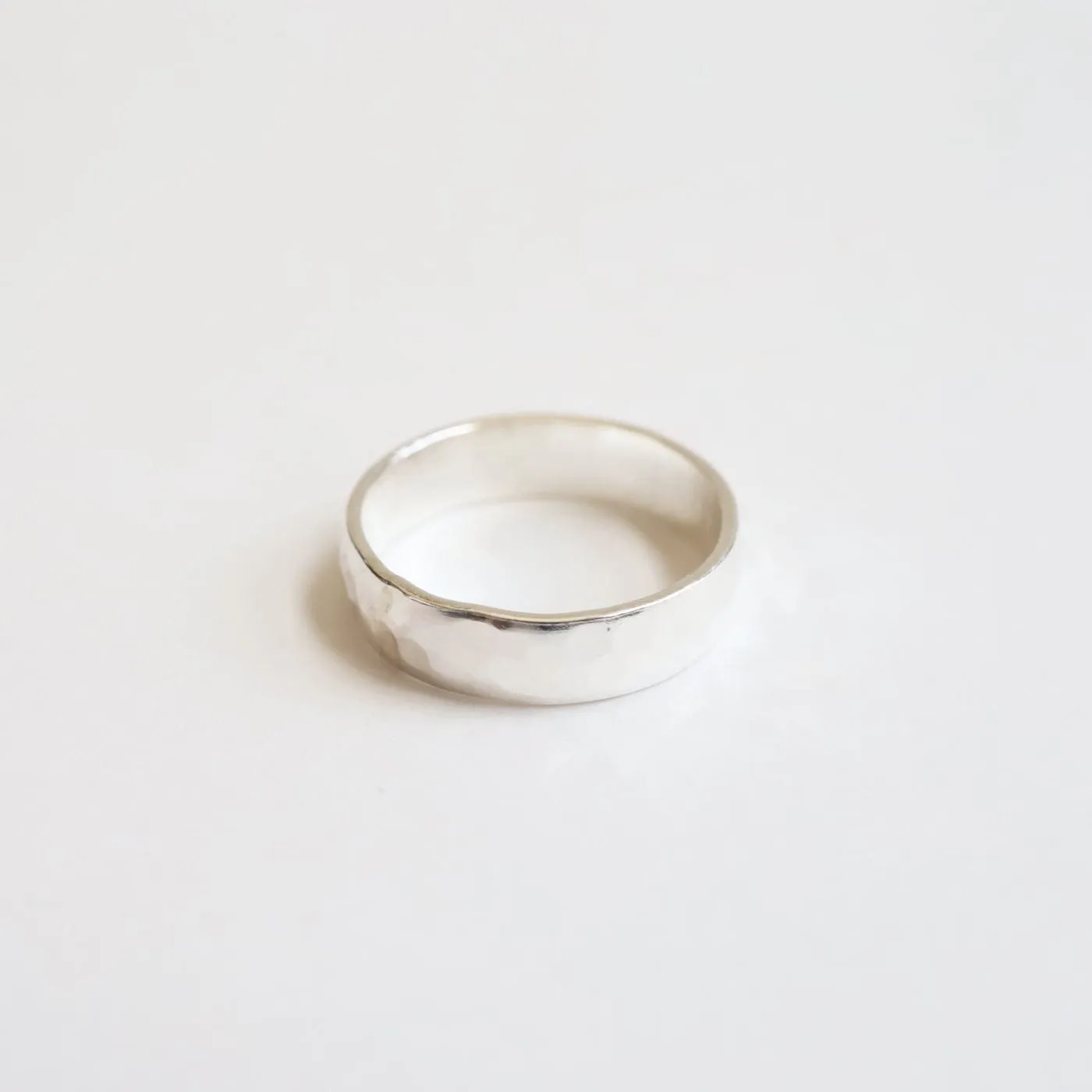 Hammered 5mm Band - Sterling Silver