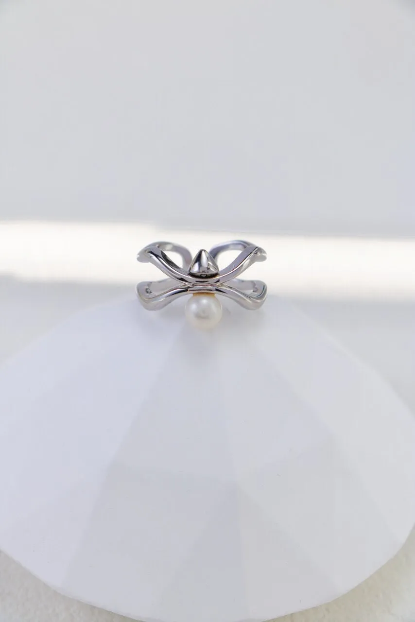 Irregular Simple Pearl Open Ring