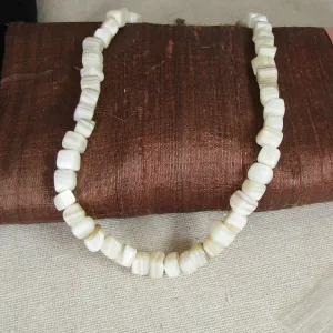 Kid's Antique White African Bead  Necklace Unisex