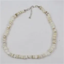 Kid's Antique White African Bead  Necklace Unisex