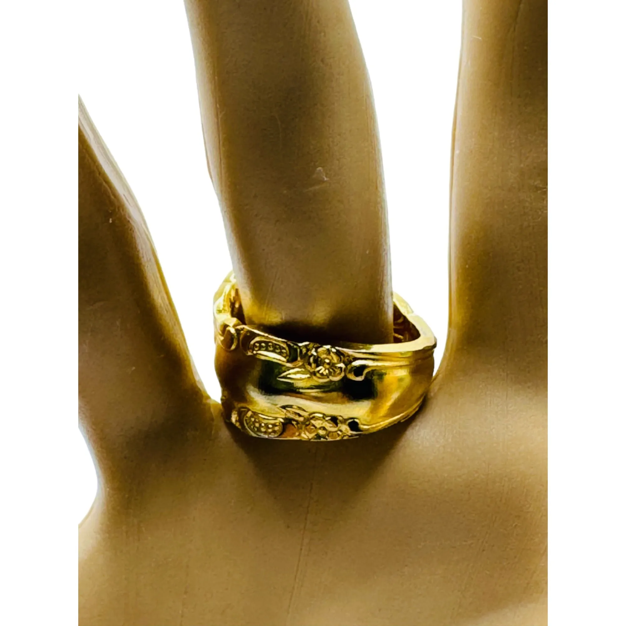 King Arthur’s Gold Electroplated Artisan Spoon Artisan Ring