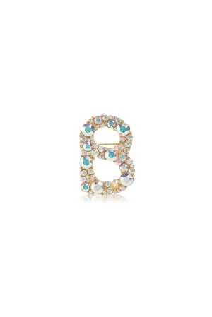 Luxe Signature Crystal Brooch - Rose Iridescent