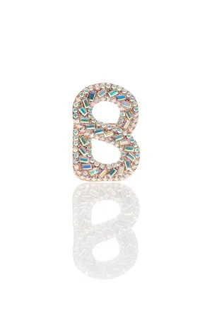 Luxe Signature Multi Crystal Brooch - Rose Iridescent