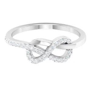 Minimalist Diamond Twisted Infinity Ring