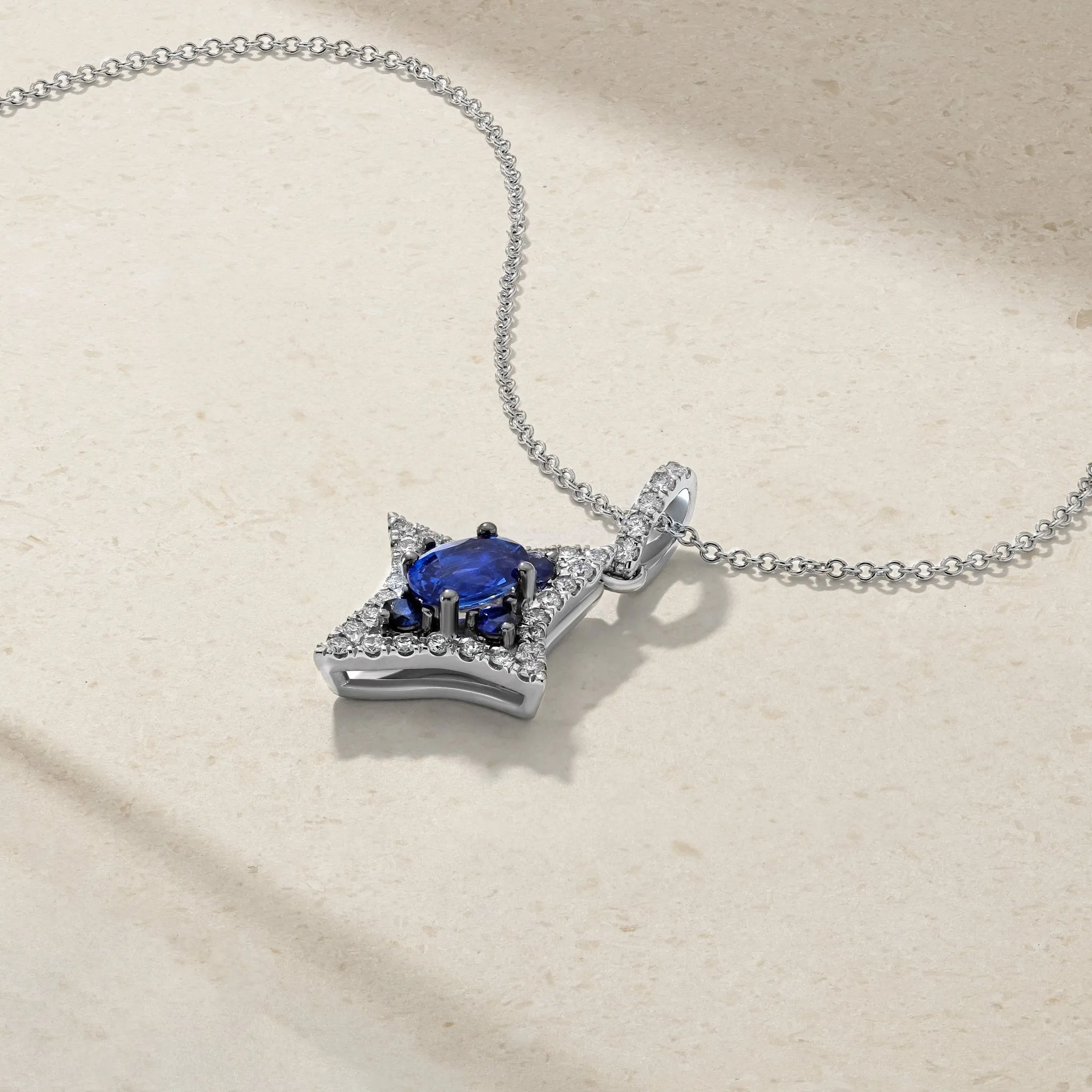 Notte Sapphire and Diamond Pendant