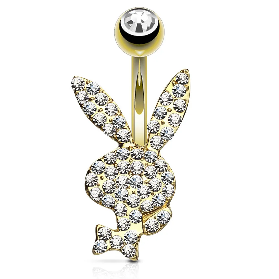 Official ©Playboy Motley Belly Rings with Gold Plating