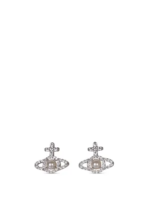 Olympia Pearl platinum/white earrings