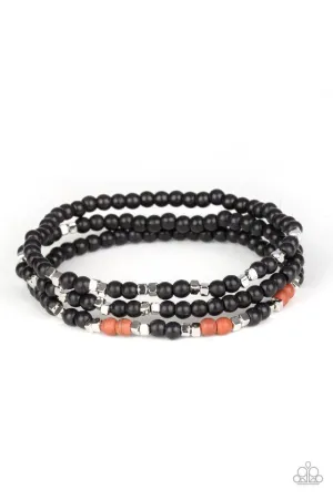 Paparazzi Bracelet ~ Santa Fe Flavor - Black