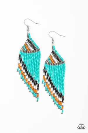 Paparazzi Earring ~ Bodaciously Bohemian - Blue