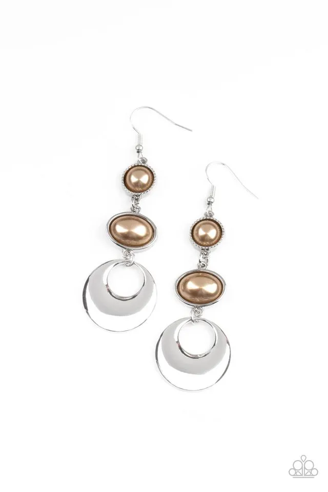 Paparazzi Earring ~ Bubbling To The Surface - Brown