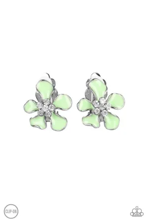 Paparazzi Earring ~ Island Iris - Green