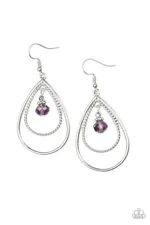 Paparazzi Earring ~ REIGN On My Parade - Purple