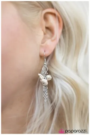 Paparazzi Earring ~ This Rocks! - White