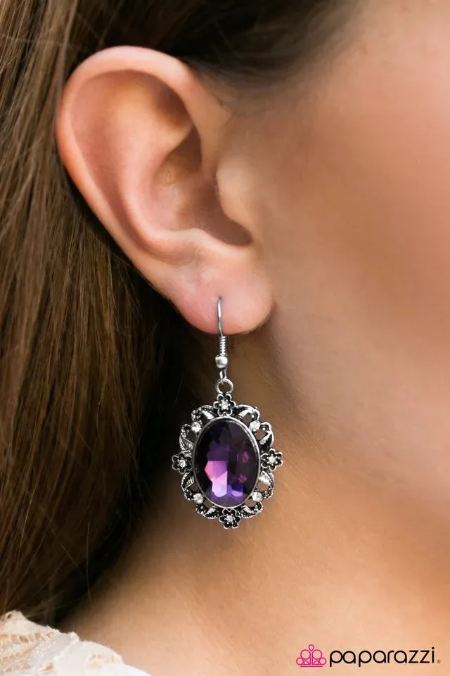 Paparazzi Earring ~ To Buy Or Not To Buy - Purple