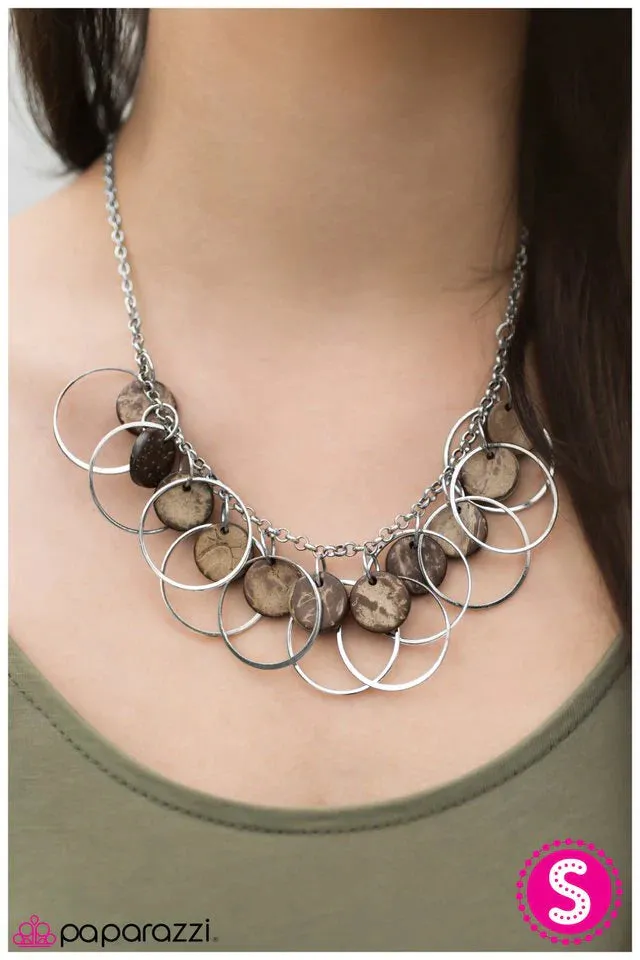 Paparazzi Necklace ~ All Caught Up - Brown