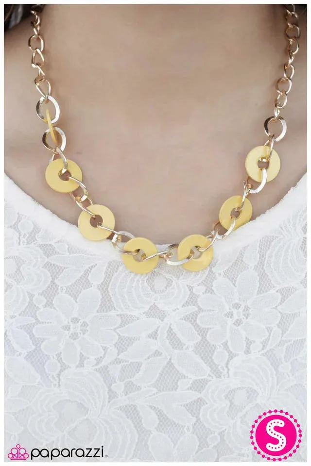 Paparazzi Necklace ~ An Open DISCussion - Yellow