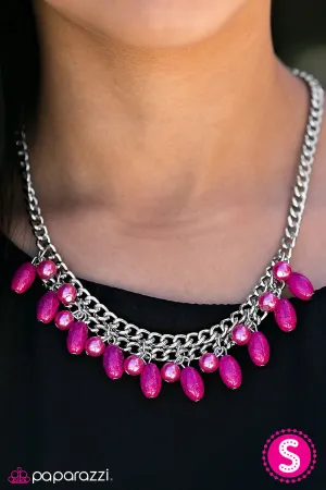 Paparazzi Necklace ~ Cant BEAD Tamed - Pink