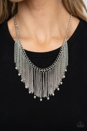 Paparazzi Necklace ~ Cue The Fireworks - White