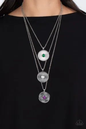 Paparazzi Necklace ~ Geographic Grace - Purple