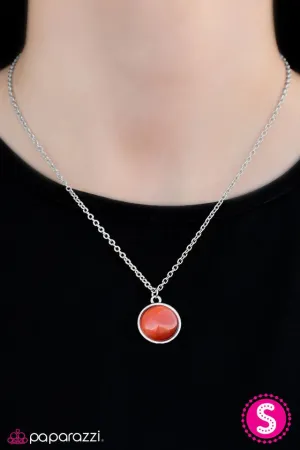 Paparazzi Necklace ~ Give Me The Moon - Orange